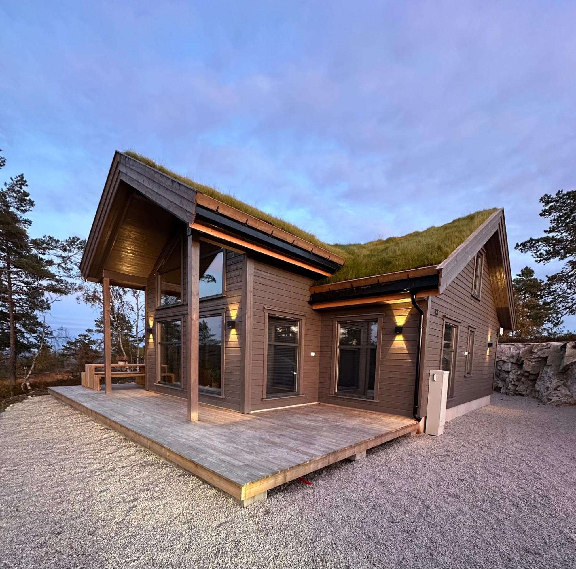 Modern Northern Lights Cabin Drangedal Εξωτερικό φωτογραφία
